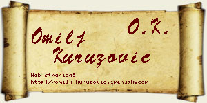 Omilj Kuruzović vizit kartica